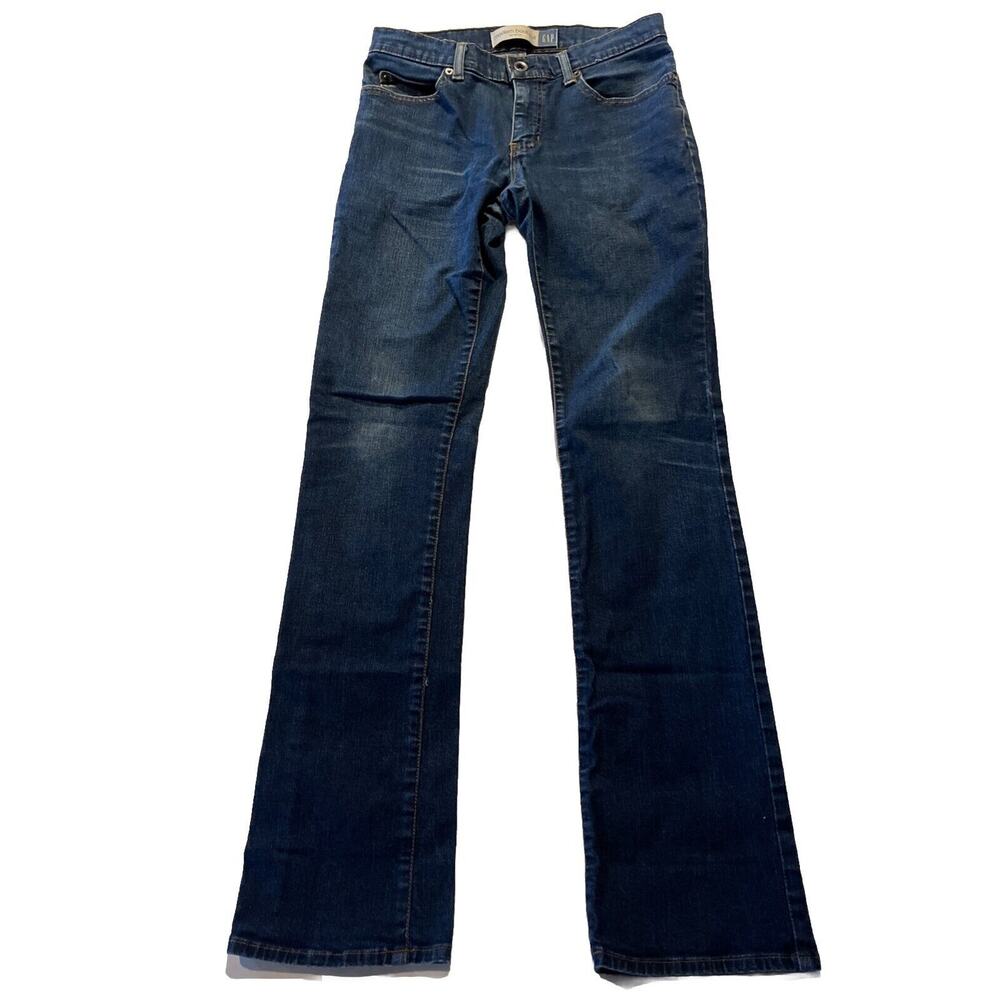 Gap Jeans Women’s 30x33 Blue Dark Wash Modern Bootcut Mid-Rise Denim Stretch